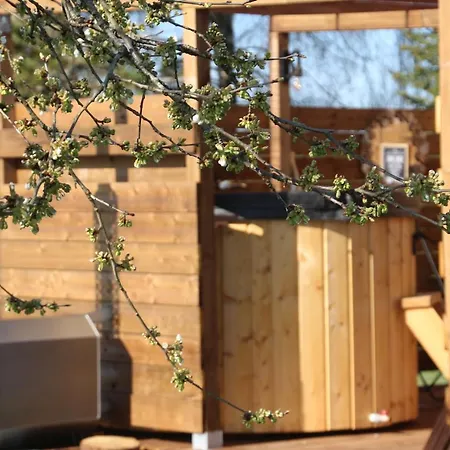 La Roulotte Des Amish & Bain Nordique A Remous Jacuzzi *